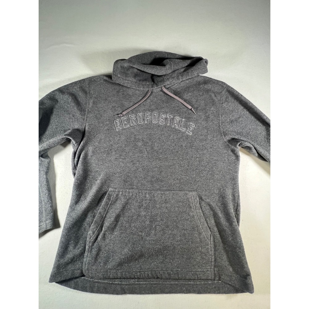 Aeropostale Limited Edition Gray Fleece Hoodie Embroidered Logo XL Fits 2XLT